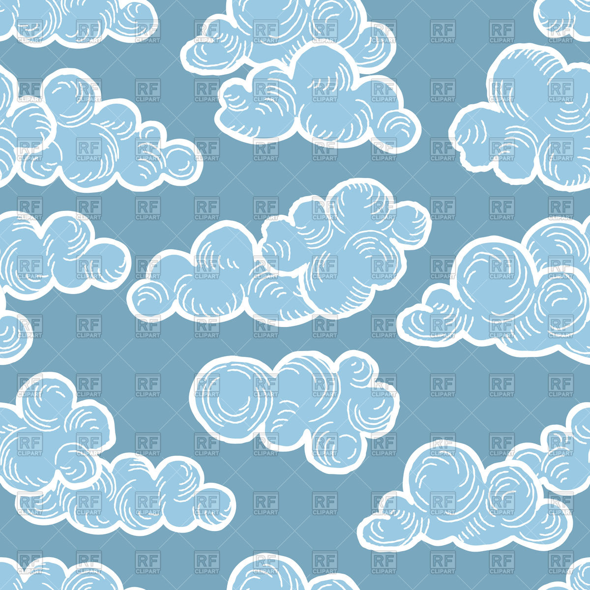 Cloud Seamless Pattern 1200x1200 Cloud Seamless Pattern