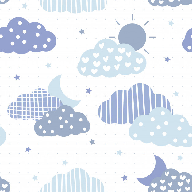 Cute Blue Theme Cloud And Sky Cartoon Seamless Pattern Vector 626x626 Cute Blue Theme Cloud And Sky Cartoon Seamless Pattern Vector