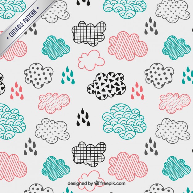 Sketchy Clouds Pattern Vector Free Download 626x626 Sketchy Clouds Pattern Vector Free Download