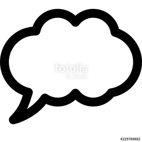 500x500 Cloud Shape Chat Bubble Stock Image And Royalty Free Vector