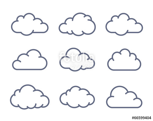 500x396 Cloud Shapes Collection Stock Image And Royalty Free Vector