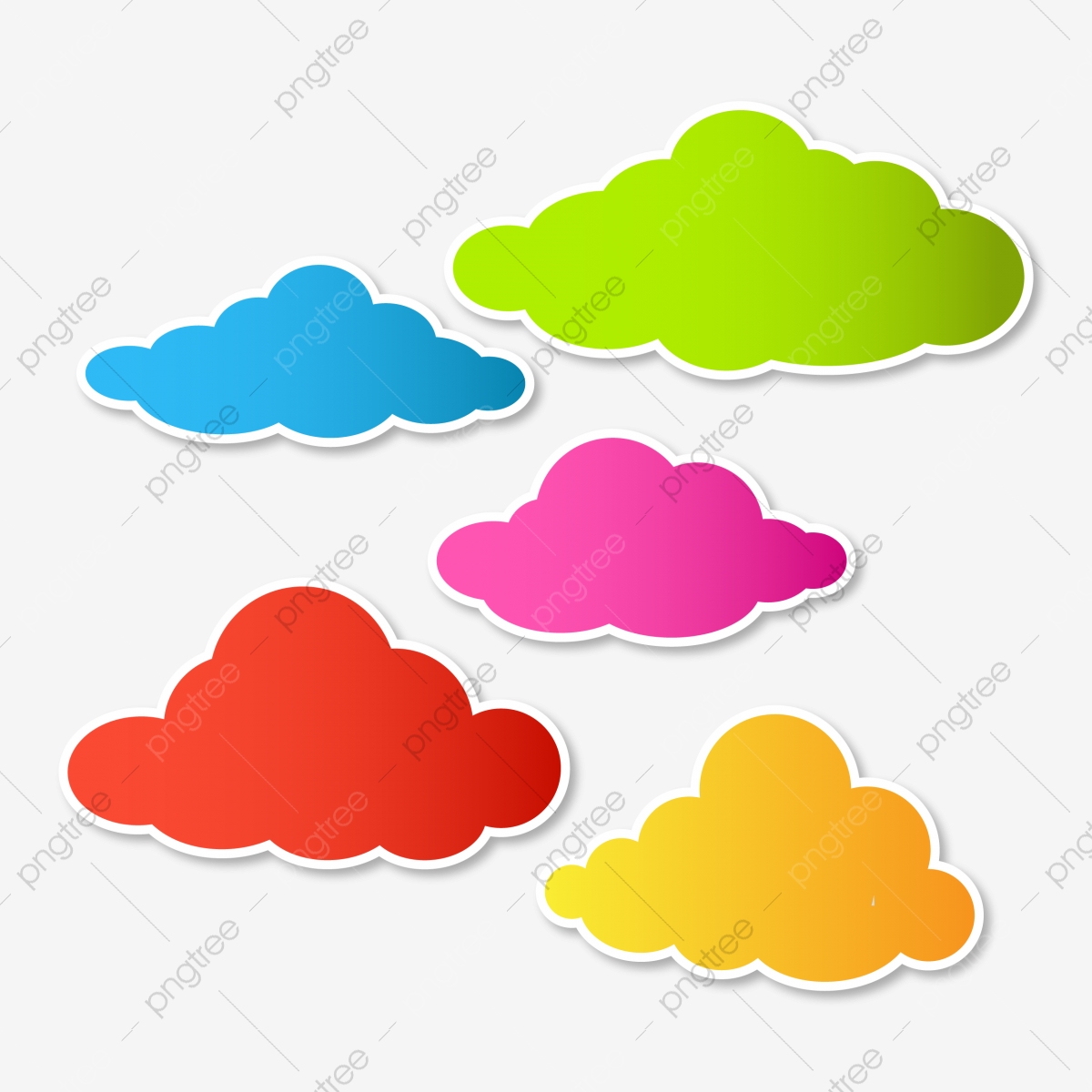 1200x1200 Colorful Cloud Shape, Cloud, Background, Speech Png And Vector