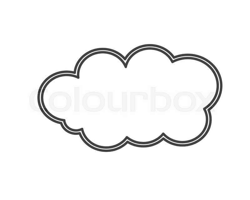 800x640 Flat Design Single Cloud Shape Icon Stock Vector Colourbox