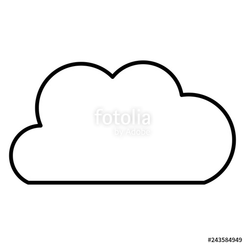 500x500 Cloud Shape Isolated Icon Stock Image And Royalty Free Vector