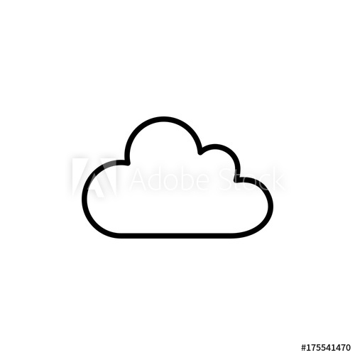 500x500 Cloud Shape Line Black Icon