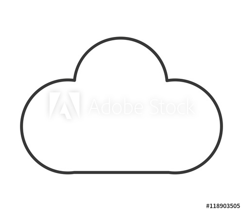 500x434 Cloud Shape Weather Sky Climate Icon Flat And Isolated Design