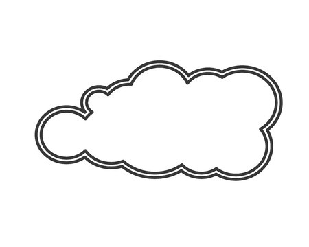 450x360 Flat Design Single Cloud Shape Icon Vector Illustration Royalty