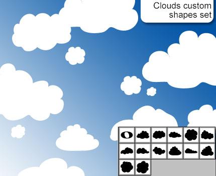 430x350 Cloud Shape Vectors For Photoshop Psddude