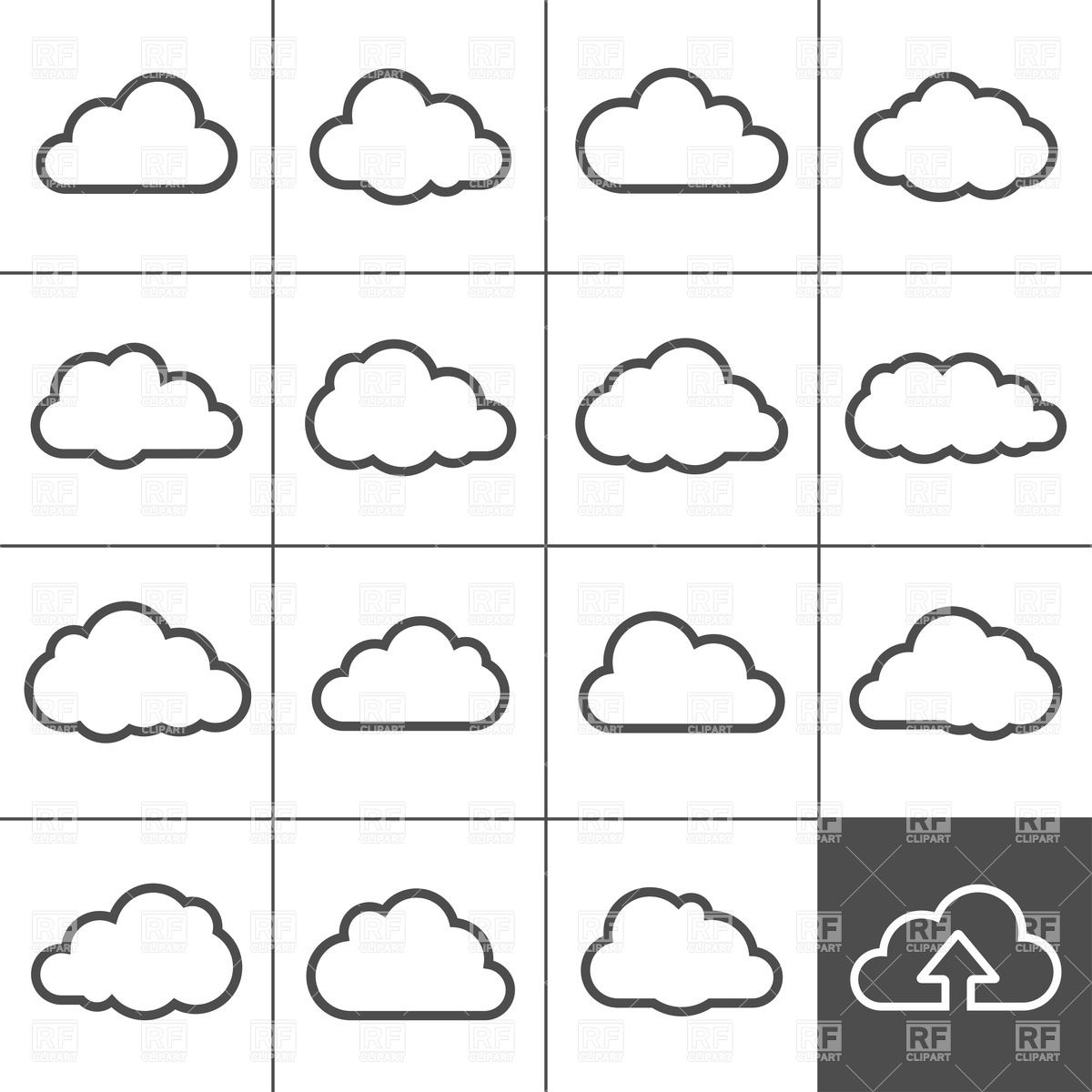 1200x1200 Cloud Shape Vector Images Illustrations Vector Graphics