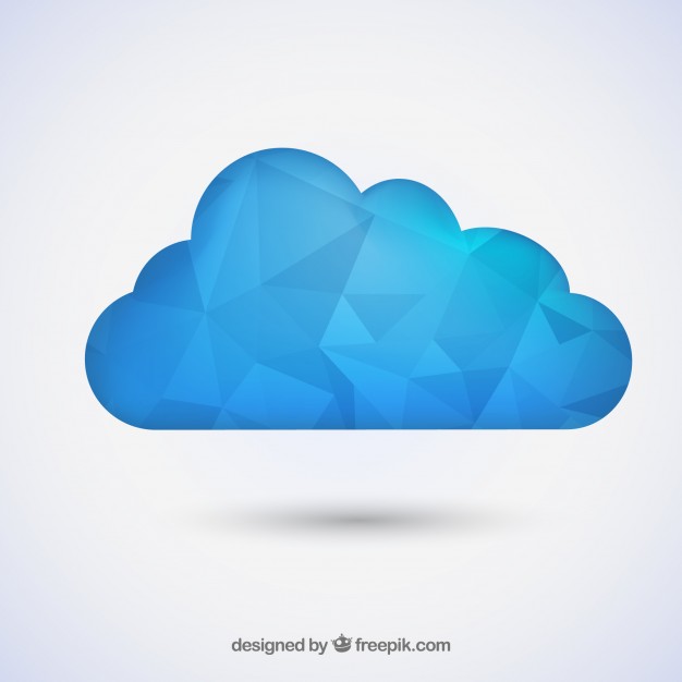 626x626 Cloud Silhouette Blue Polygon Vector Free Download