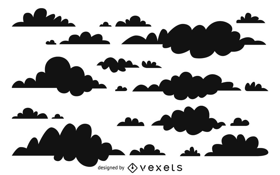 900x563 Cloud Silhouettes Background Design