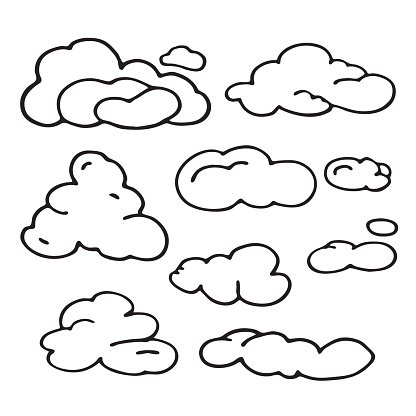 Cloud Silhouette Vector at Vectorified.com | Collection of Cloud ...