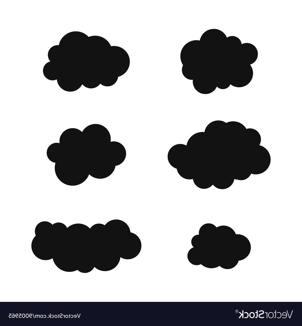 Cloud Silhouette Vector at Vectorified.com | Collection of Cloud ...