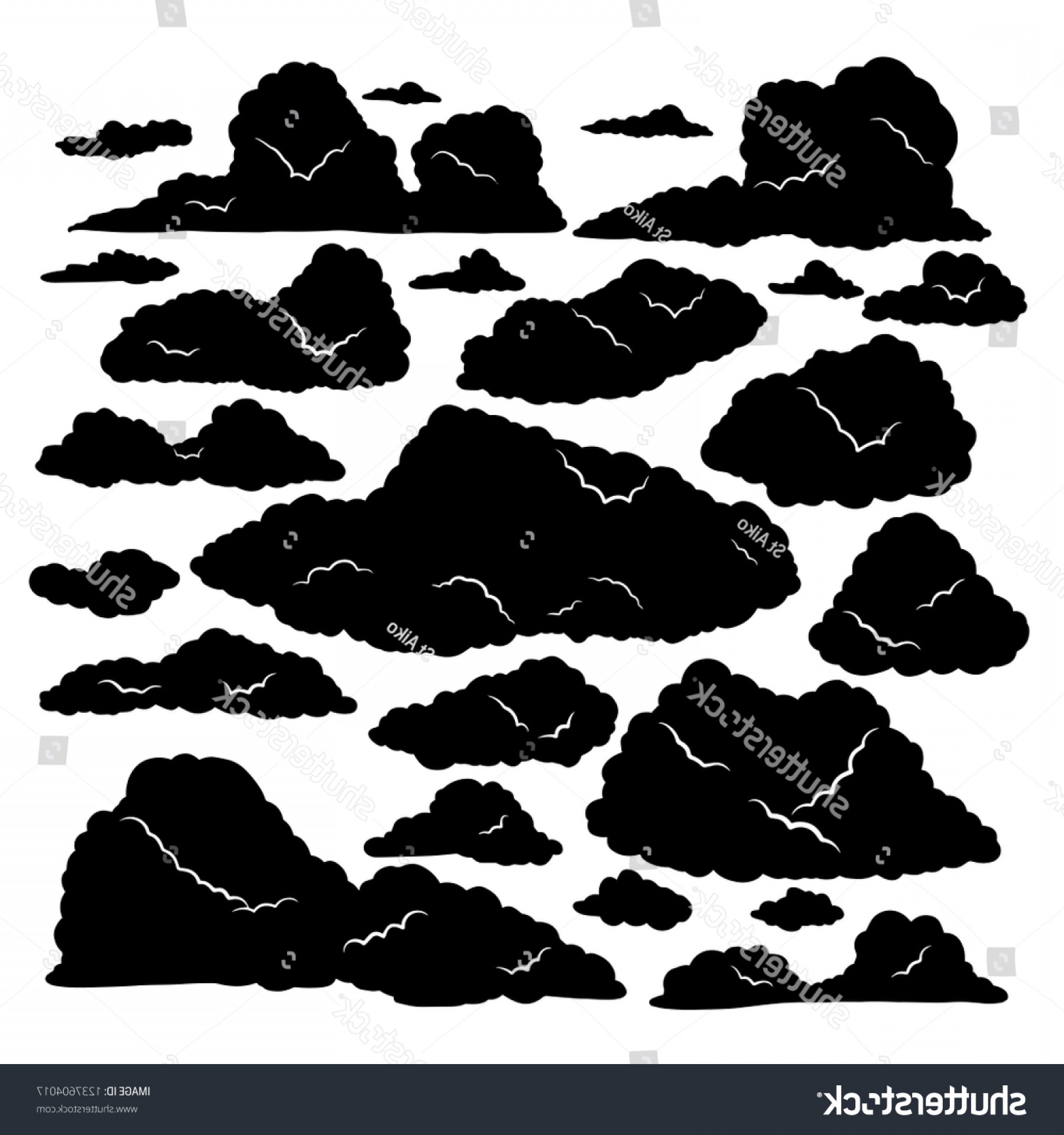 1800x1920 Set Clouds Silhouette Isolated On White Soidergi