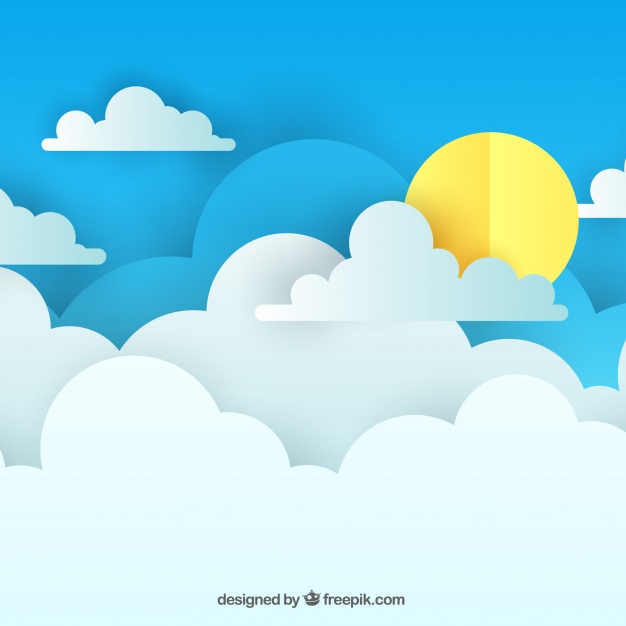 626x626 Day Sky Background With Clouds In Paper Texture Vector Free Download
