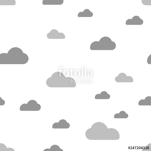 500x500 Blue Cloud Seamless Pattern Vector Design Baby Art Baby Shower