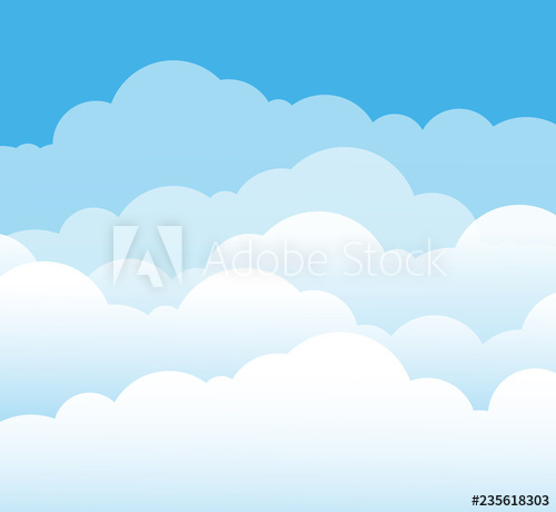 500x460 Sky And Clouds Cartoon Cloudy Background Heaven Scene With Blue