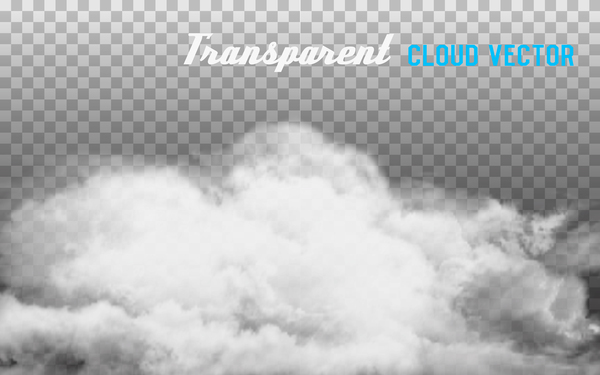 600x375 Transparent Cloud Vectors Material Set Free Download