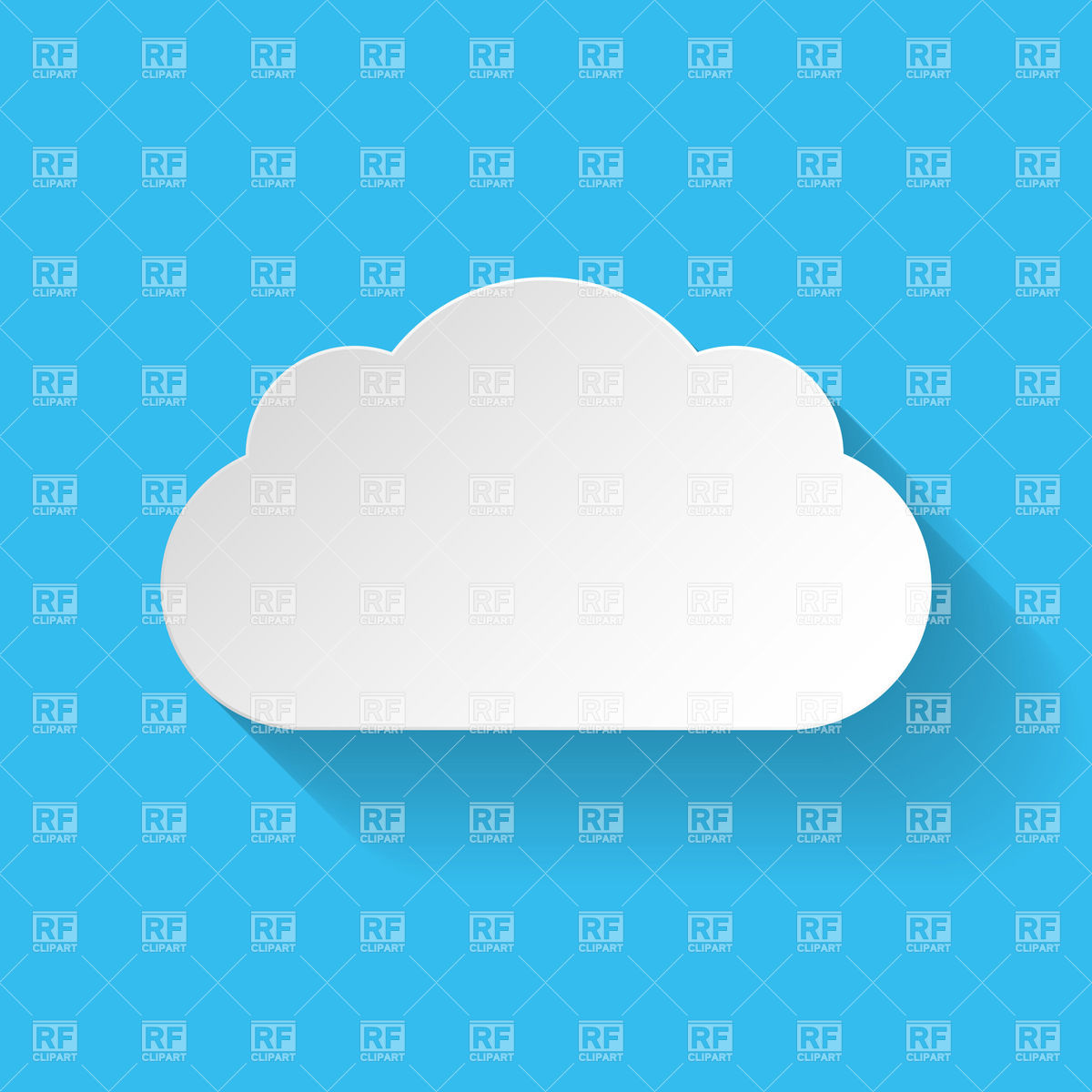 1200x1200 Flat Style Paper Cloud Vector Image Of Design Elements Dvarg