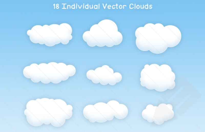 800x518 Clouds Vector Graphic Images