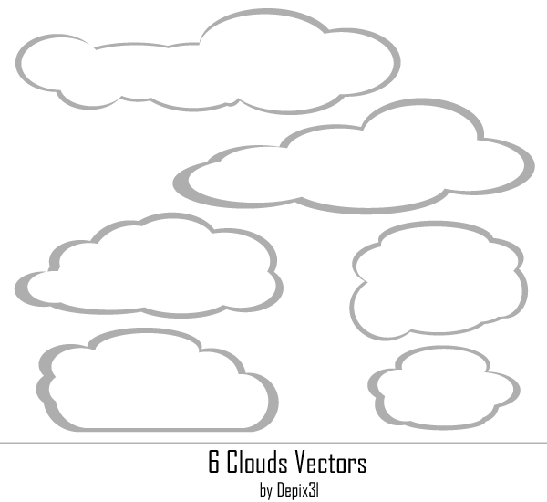600x550 Free Clouds Vectors