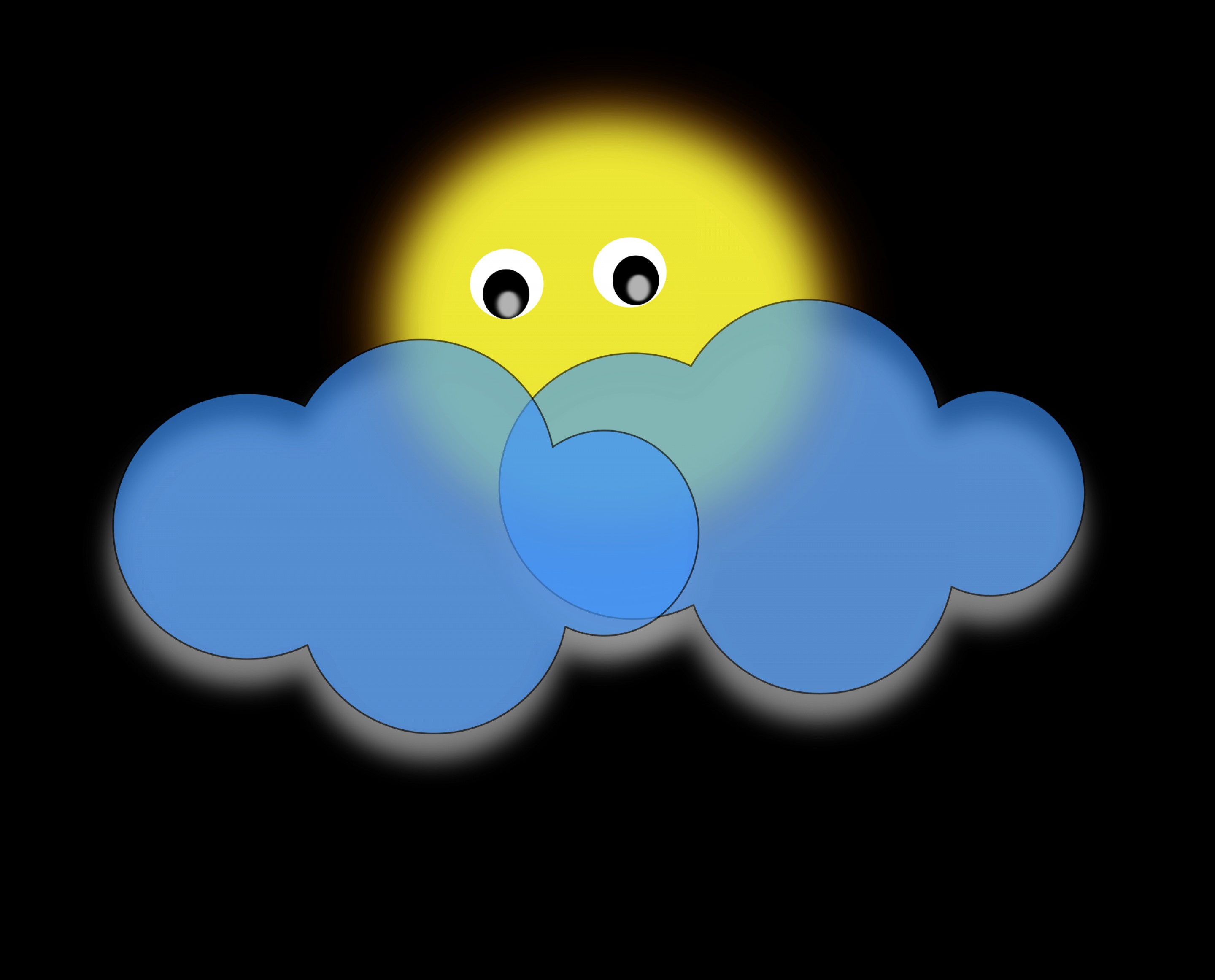 2880x2323 Best Free Sun Behind The Clouds Vector Clipart Drawing Soidergi