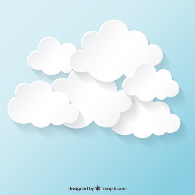 626x626 White Clouds Collection Vector Free Download