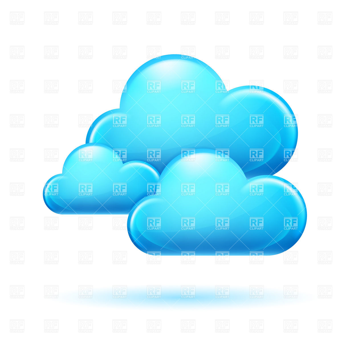 1200x1200 Blue Clouds Vector Image Of Objects Dvarg