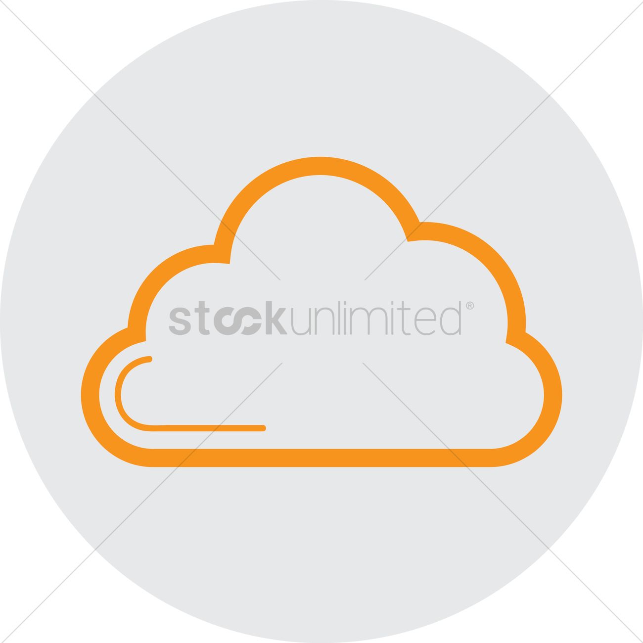 1300x1300 Cloud Vector Image