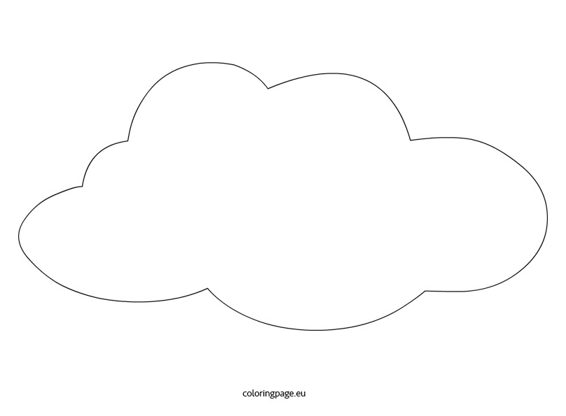 Cloud Vector Coloring Page 808x595 Cloud Vector Coloring Page