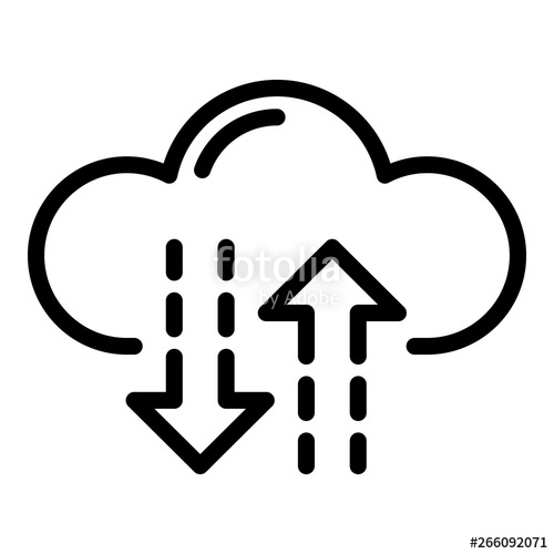 500x500 Interaction With The Cloud Icon Outline Interaction