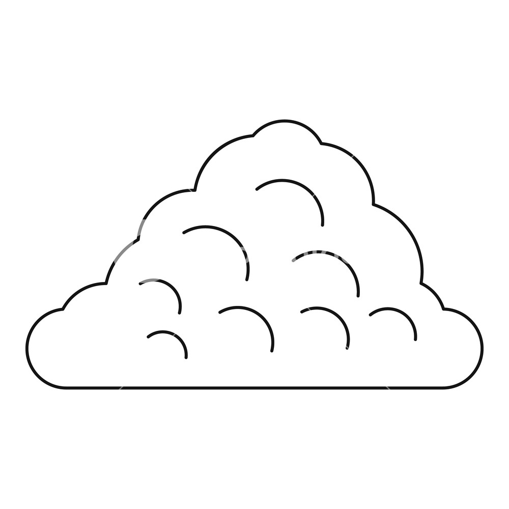 Cloud Vector Outline at Vectorified.com | Collection of Cloud Vector ...