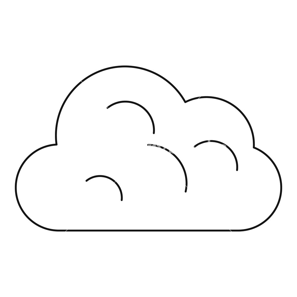 Cloud Vector Outline at Vectorified.com | Collection of Cloud Vector ...