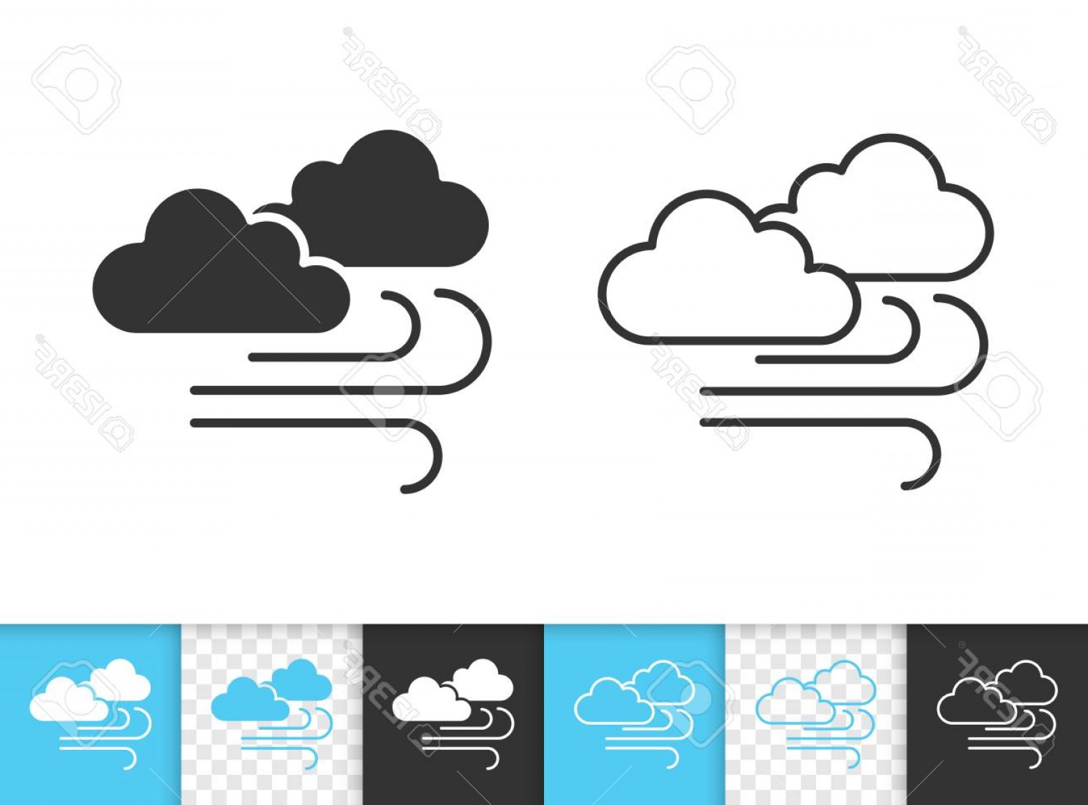 1560x1154 Photostock Vector Cloud Black Linear And Silhouette Icons Thin