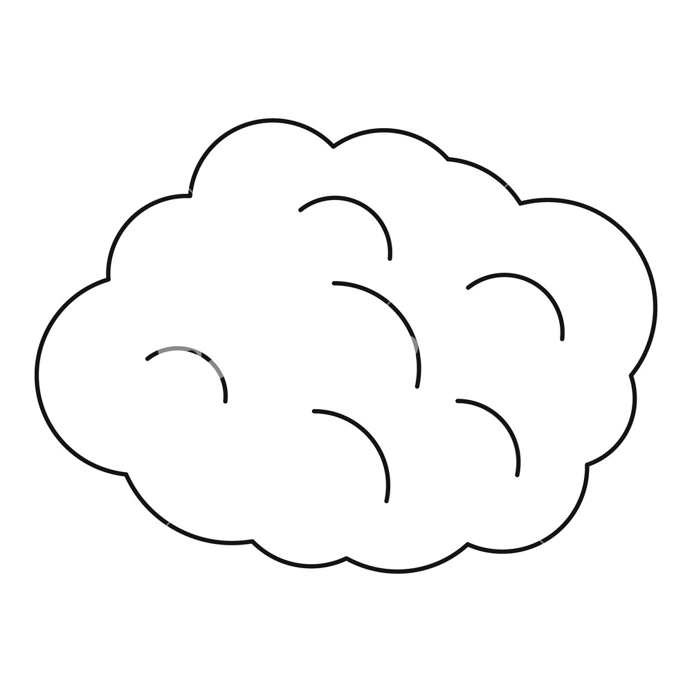 Cloud Vector Outline at Vectorified.com | Collection of Cloud Vector ...