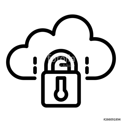 500x500 Closed Cloud Icon Outline Closed Cloud Vector Icon For Web Design