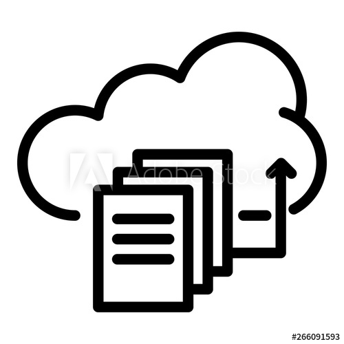 500x500 Upload To The Cloud Icon Outline Upload To The Cloud