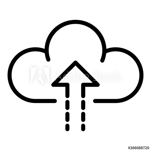 500x500 Upload To The Cloud Icon Outline Upload To The Cloud Vector Icon