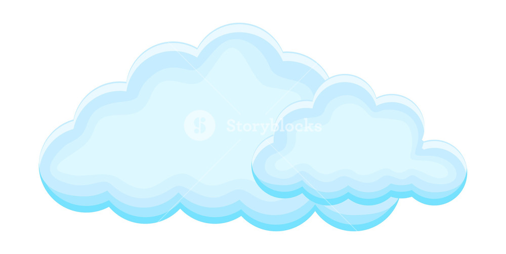 1000x502 Fluffy Clouds Vector Royalty Free Stock Image