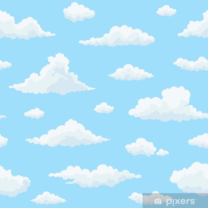 700x700 Cloud Vector Seamless Pattern White Clouds On Blue Sky Repeat