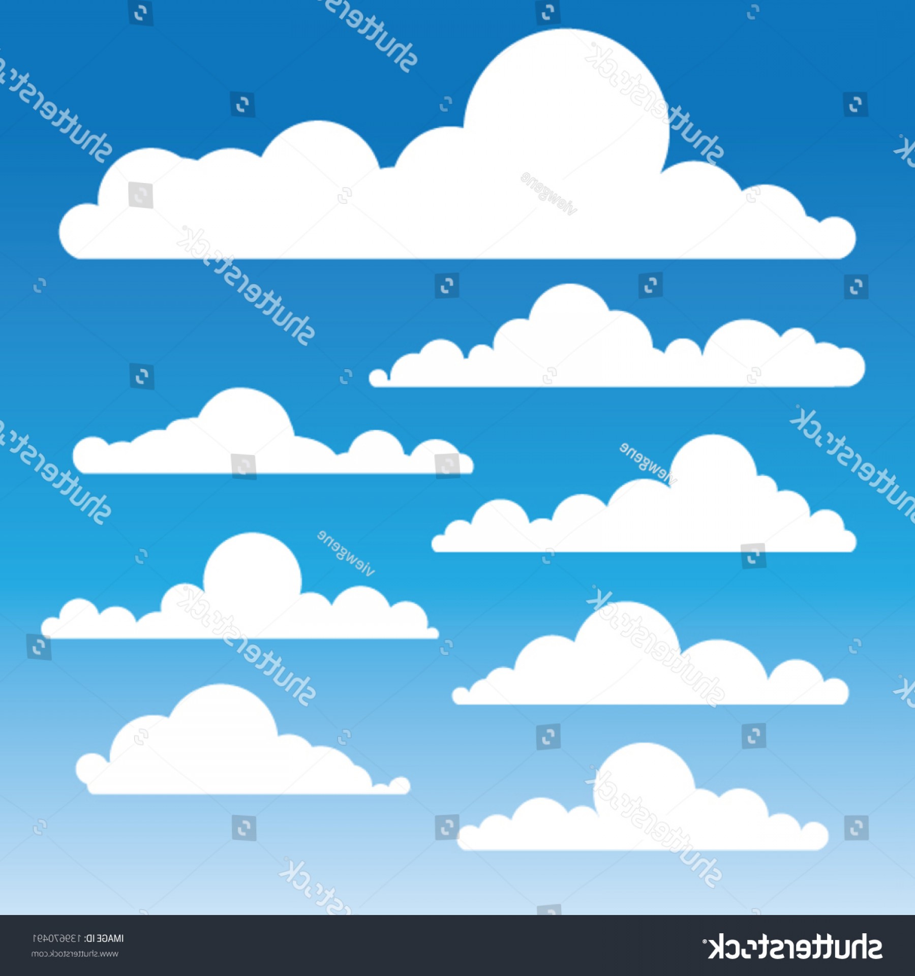 1800x1920 Fluffy Clouds Vector Collection Stylized Cloud Soidergi