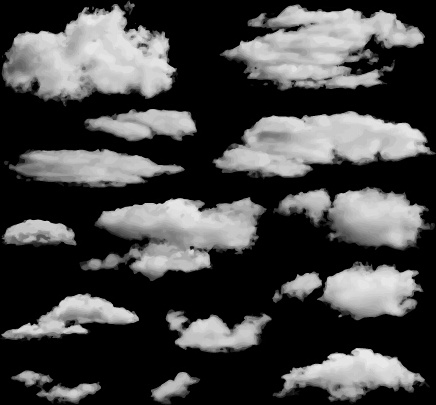 436x405 Realistic Clouds Vector Illustration Set Free Vector