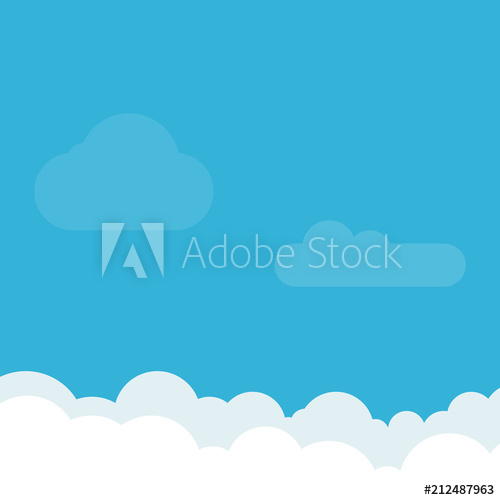 500x500 Sky Background Clouds Vector Flat Design