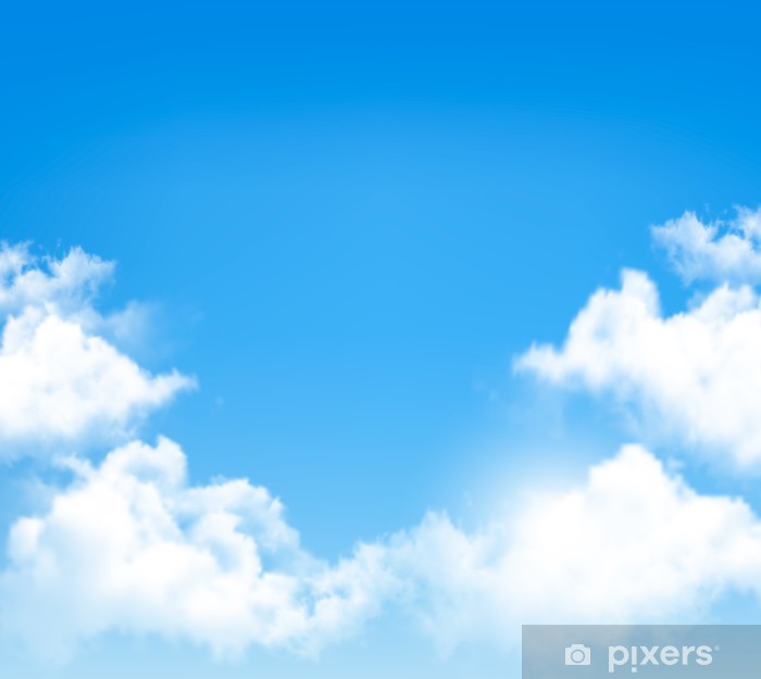 700x625 Background With Blue Sky And Clouds Vector Wall Mural Pixers
