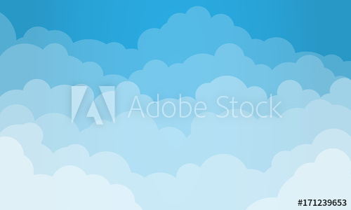 500x300 Sky And Clouds Vector Illustration