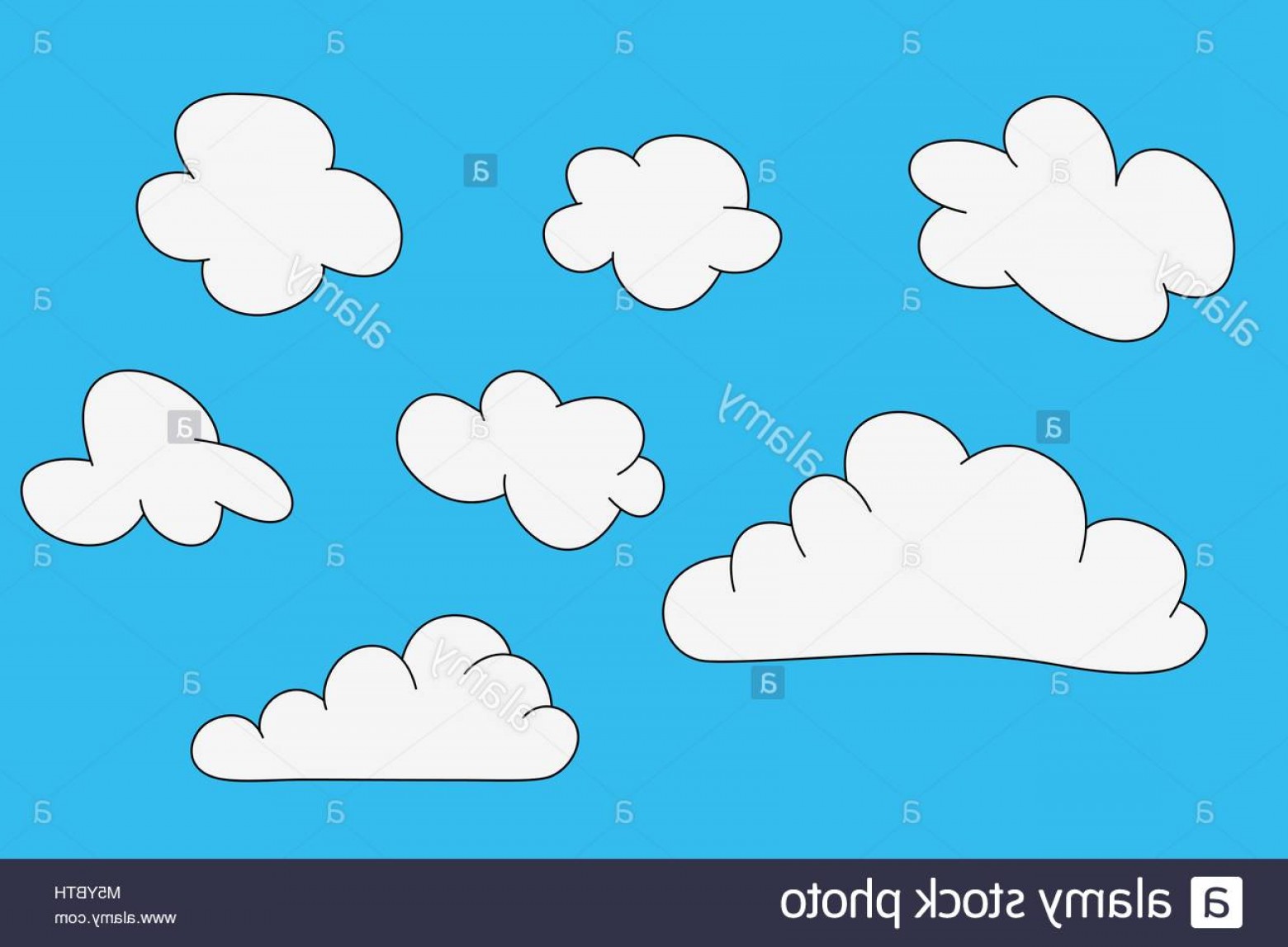 1560x1147 Stock Photo Drawing Of Fluffy Cartoon Clouds Vector Illustration
