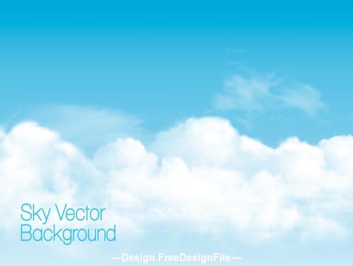 500x378 Blue Sky Background With White Transparent Clouds Vector Free Download
