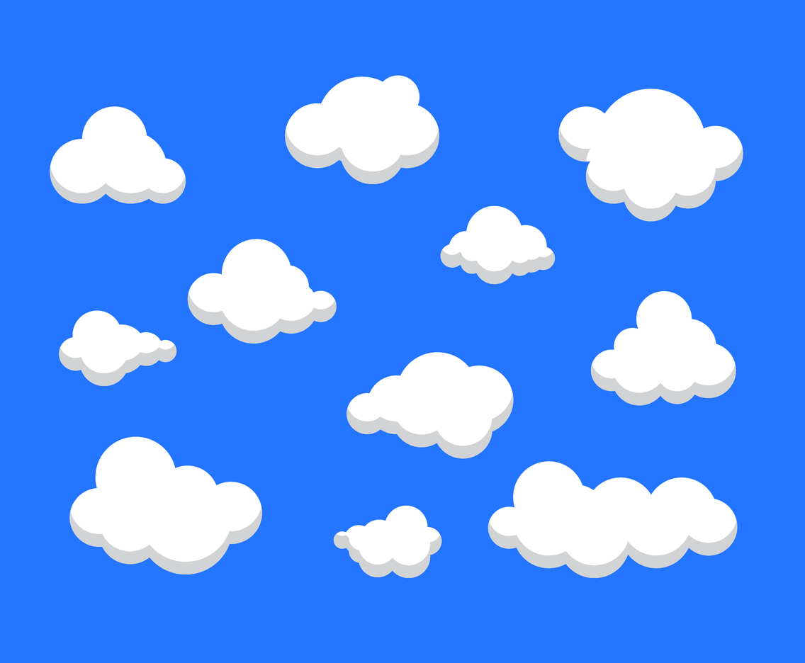 1136x936 Free Cartoon Clouds Vector Vector Art Graphics