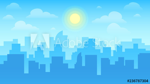 500x281 Urban Cityscape City Architecture, Skyscrapers Buildings And Town