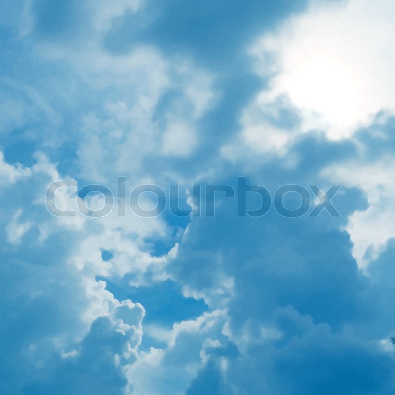 800x800 Blue Cloudy Sky Vector Background Stock Vector Colourbox